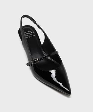 Escarpins sling-back à bout pointu et bride cou-de-pied vernis femme - Follow Me vue5 - FOLLOW ME - GEMO