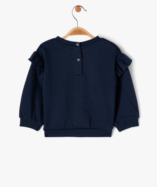 Sweat à motif avec volants sur les épaules bébé fille - LuluCastagnette vue3 - LULUCASTAGNETTE - GEMO