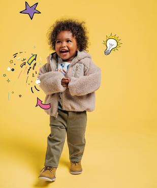 Blouson en sherpa réversible bébé garçon vue7 - GEMO 4G BEBE - GEMO
