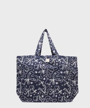Tote bag grand format en coton imprimé - Gémo x Lulu la Nantaise vue1 - GEMO (ACCESS) - GEMO