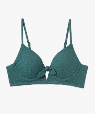 Haut de maillot de bain femme forme corbeille à paillettes vue4 - GEMO 4G FEMME - GEMO