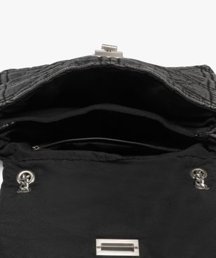Sac besace en jean matelassé à bandoulière chaîne femme vue3 - GEMO (ACCESS) - GEMO