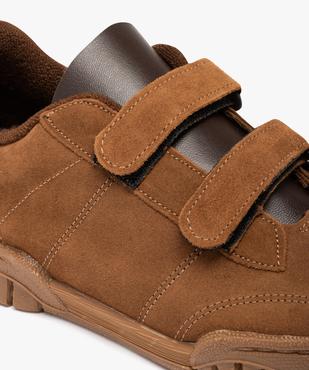 Baskets homme dessus cuir uni fermeture scratch vue6 - GEMO (SPORTSWR) - GEMO