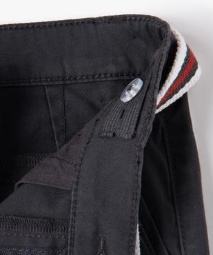 Bermuda en coton avec ceinture tricolore garçon vue3 - GEMO 4G GARCON - GEMO