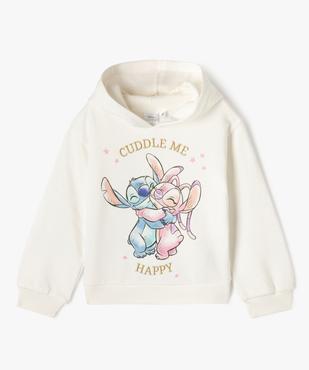 Sweat à capuche avec motifs Stitch fille - Disney vue1 - LILO & STITCH - GEMO