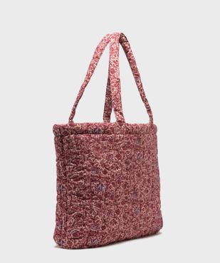 Sac cabas matelassé à motifs fleuris vue2 - GEMO (ACCESS) - GEMO