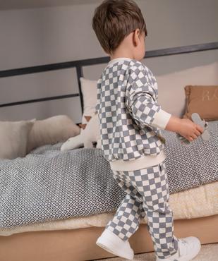 Pantalon de jogging à motif damier bébé garçon vue4 - GEMO 4G BEBE - GEMO