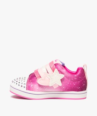 Bakets fille pailletées et lumineuses à scratch - Skechers vue3 - SKECHERS - GEMO