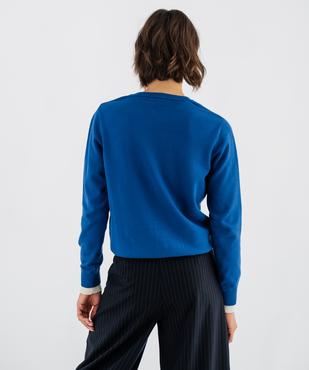 Gilet boutonné col rond femme vue3 - GEMO 4G FEMME - GEMO