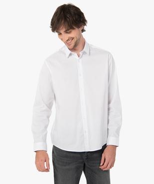 Chemise homme à manches longues coupe Regular en coton stretch vue1 - GEMO (HOMME) - GEMO
