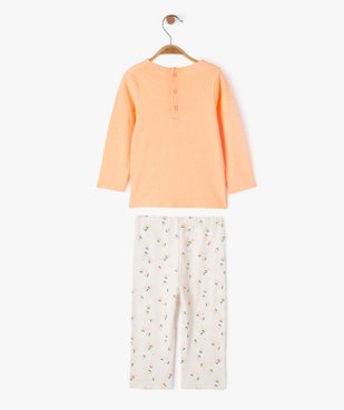 Pyjama 2 pièces en jersey de coton motif pêche bébé fille vue4 - GEMO 4G BEBE - GEMO