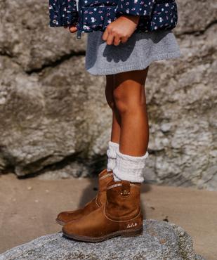 Boots en suédine look western fille - LuluCastagnette vue7 - LULUCASTAGNETTE - GEMO