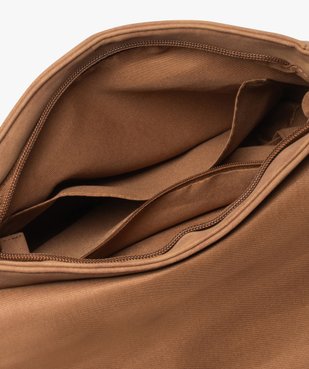 Sac à bandoulière avec rabat multi-matières femme vue3 - GEMO (ACCESS) - GEMO