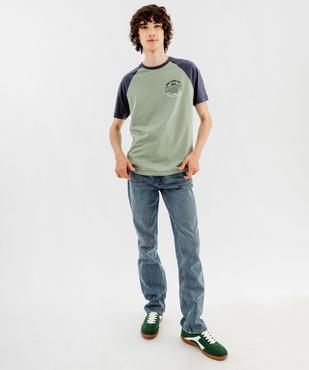 Tee-shirt manches courtes raglan contrastantes homme - Camps United vue5 - CAMPS US GEMO FOR GOOD - GEMO