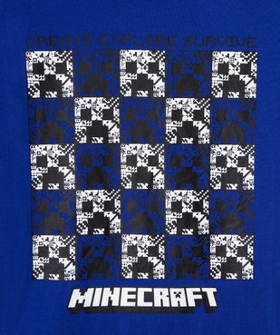Pyjashort dépareillé imprimé garçon - Minecraft vue2 - MINECRAFT - GEMO