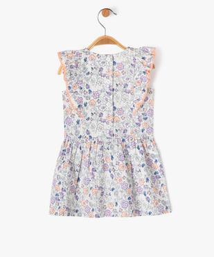 Robe fleurie avec volants sur les épaules bébé fille - LuluCastagnette vue3 - LULUCASTAGNETTE - GEMO