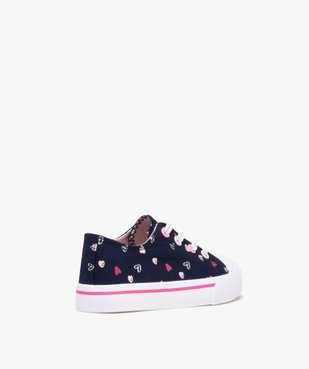 Tennis fille en toile imprimée fermeture lacets élastiques vue4 - GEMO 4G FILLE - GEMO