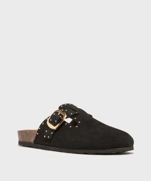 Mules sabots dessus cuir avec clous métalliques femme - Follow Me vue2 - FOLLOW ME - GEMO