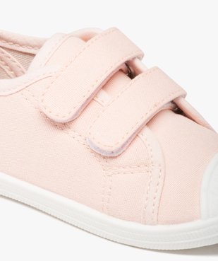 Tennis bébé fille en toile unie fermeture scratch vue6 - GEMO(BEBE DEBT) - GEMO