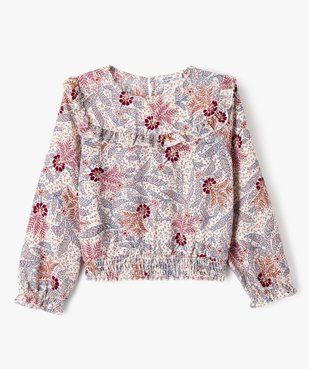 Blouse à manches longues à motifs fleuris fille vue1 - GEMO (ENFANT) - GEMO