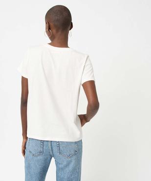 Tee-shirt femme à manches courtes avec motif XXL vue3 - GEMO(FEMME PAP) - GEMO