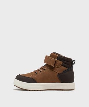 Boots fourrées à lacets élastiques et bride scratch garçon - Buggy Shoes vue3 - BUGGY - GEMO