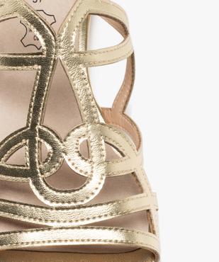 Sandales femme unies à brides entrelacées vernies vue7 - GEMO (CASUAL) - GEMO