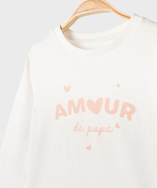 Tee-shirt manches longues imprimé bébé fille vue2 - GEMO 4G BEBE - GEMO