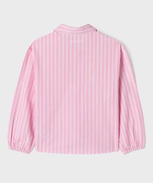 Chemise rayée avec manches resserrées aux poignets fille vue4 - GEMO (ENFANT) - GEMO