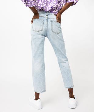 Jean 7/8ème coupe Straight taille haute femme vue3 - GEMO 4G FEMME - GEMO