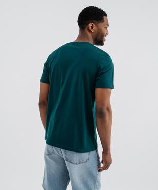 Tee-shirt à manches courtes et col V homme vue3 - GEMO 4G HOMME - GEMO