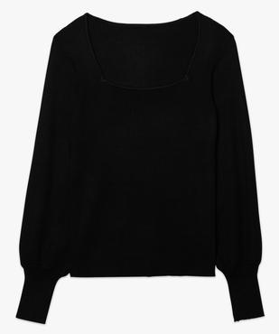 Pull femme en maille côtelée avec grand col carré vue4 - GEMO(FEMME PAP) - GEMO