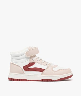 Baskets mid-cut tricolores à scratch fille  vue1 - ATHLETIC - GEMO