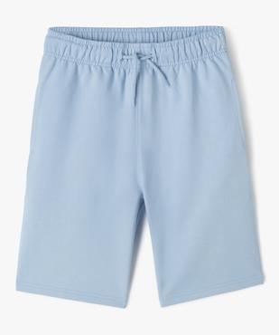 Bermuda en maille unie à taille élastiquée garçon vue1 - GEMO (JUNIOR) - GEMO