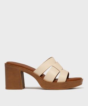 Mules à talon haut et bout ouvert femme vue1 - FOLLOW ME - GEMO