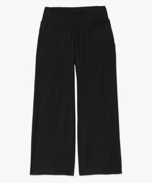 Pantalon de grossesse en maille froissée à taille smockée vue4 - GEMO 4G MATERN - GEMO