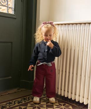 Jean coloré avec ceinture fantaisie bébé fille - LuluCastagnette vue5 - LULU CASTAGNETTE G4G D - GEMO