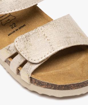 Sandales bébé fille à semelle liège et brides métallisées vue6 - GEMO 4G BEBE - GEMO