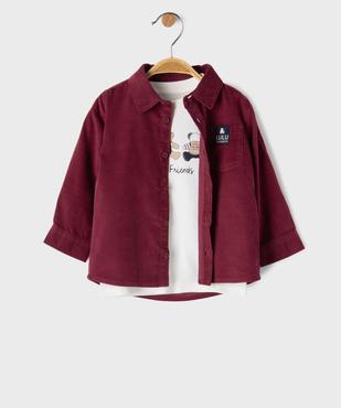 Ensemble 2 pièces chemise + tee-shirt manches longues bébé garçon – LuluCastagnette vue1 - LULUCASTAGNETTE - GEMO