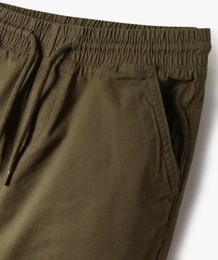 Pantalon jogger en toile de coton coupe slim  garçon vue2 - GEMO (JUNIOR) - GEMO