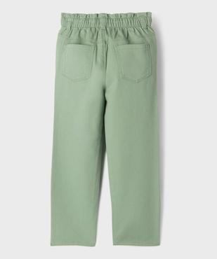 Pantalon denim coloré coupe slouchy à taille ajustable fille vue9 - GEMO (ENFANT) - GEMO