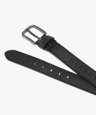 Ceinture en matière grainée avec inscription gravée homme vue4 - GEMO (ACCESS) - GEMO
