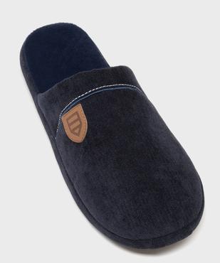 Chaussons mules en toile doublée velours homme vue5 - GEMO(HOMWR HOM) - GEMO
