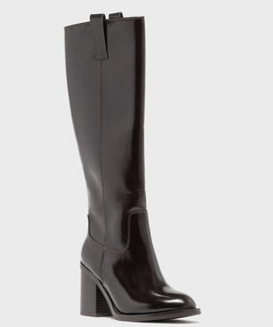 Bottes cavalières à talon haut femme vue2 - FOLLOW ME - GEMO