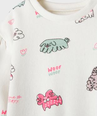 Sweat imprimé à manches bouffantes bébé fille vue2 - GEMO 4G BEBE - GEMO