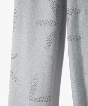 Écharpe femme oversize avec feuillages en strass vue2 - GEMO (ACCESS) - GEMO