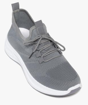 Baskets homme unies en mesh à col élastique et souple  vue5 - BOTTESINI - GEMO