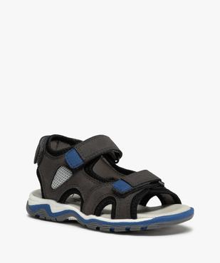 Sandales sport garçon multi-matières à brides scratch  vue2 - GEMO (ENFANT) - GEMO