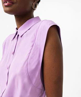 Chemise sans manches avec liens à nouer femme vue2 - GEMO(FEMME PAP) - GEMO