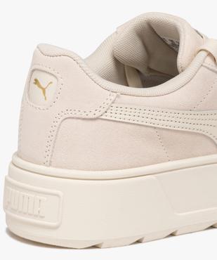 Baskets femme unies en cuir suédé avec semelle épaisse - Puma vue6 - PUMA - GEMO